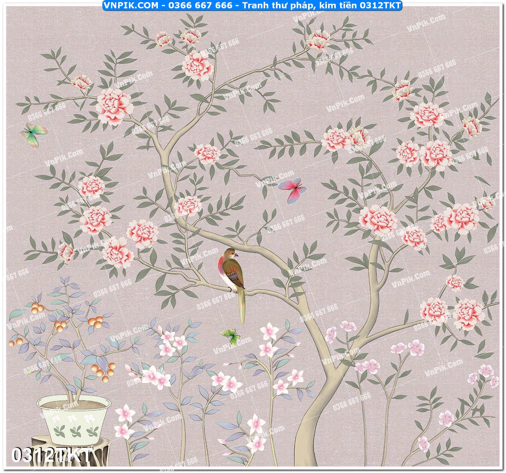 Tranh Thư Pháp – Kim Tiền 0312TKT