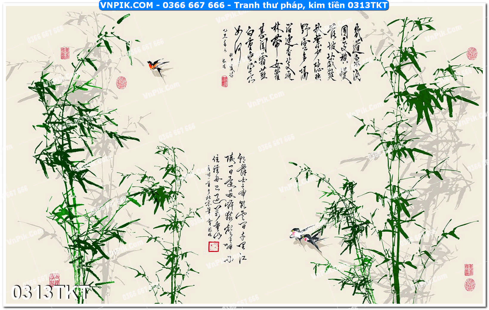 Tranh Thư Pháp – Kim Tiền 0313TKT