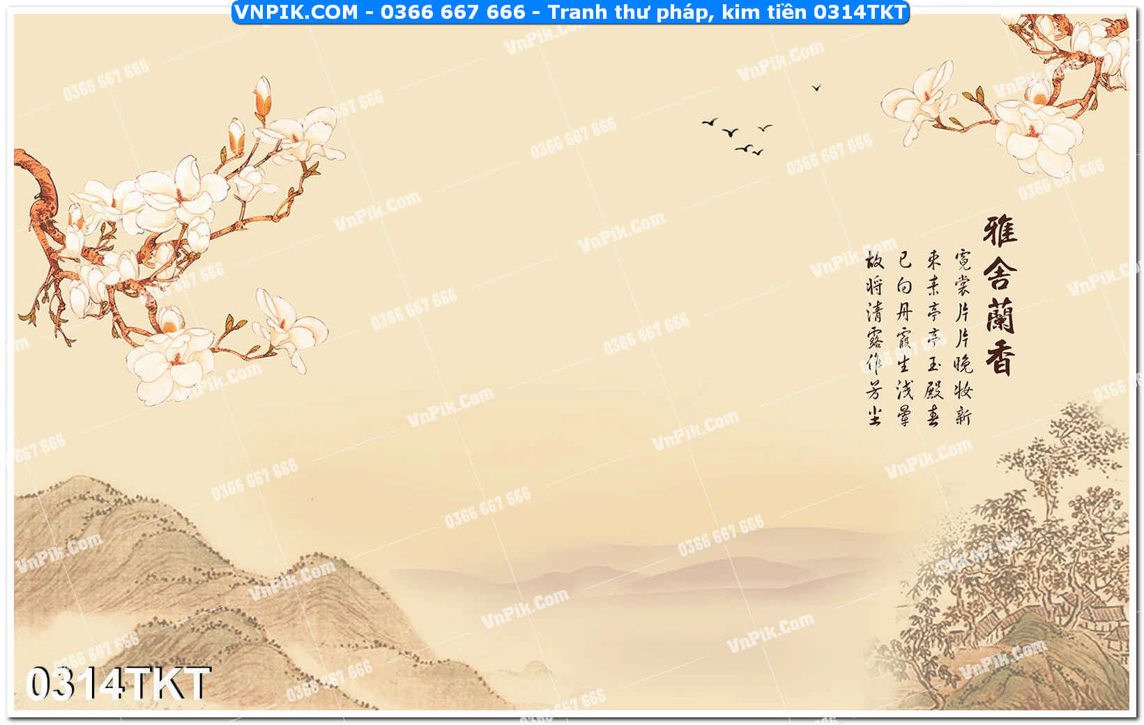 Tranh Thư Pháp – Kim Tiền 0314TKT