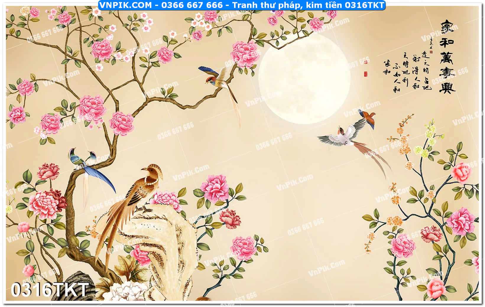 Tranh Thư Pháp – Kim Tiền 0316TKT