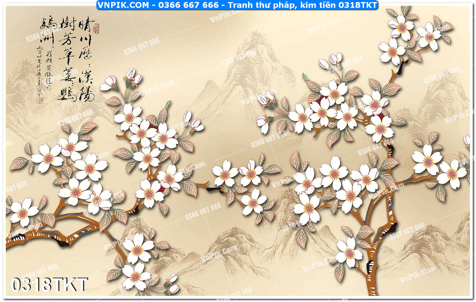 Tranh Thư Pháp – Kim Tiền 0318TKT