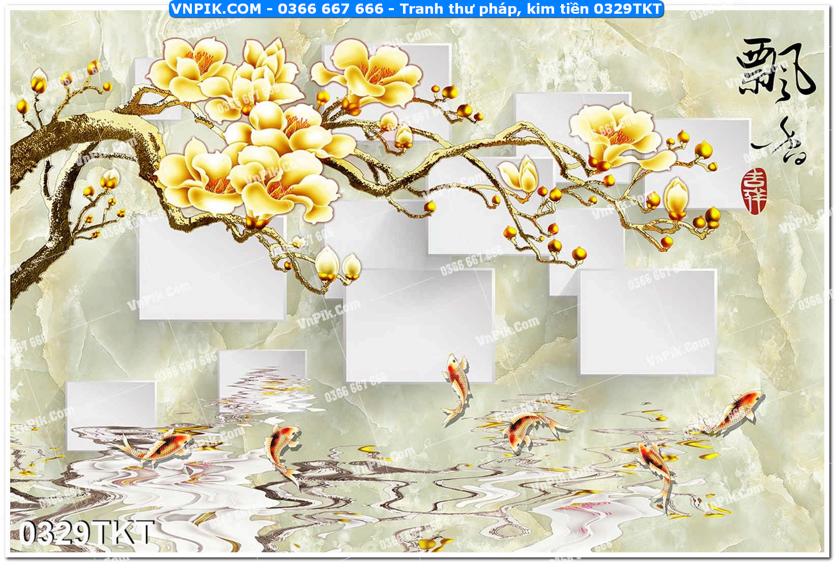 Tranh Thư Pháp – Kim Tiền 0329TKT