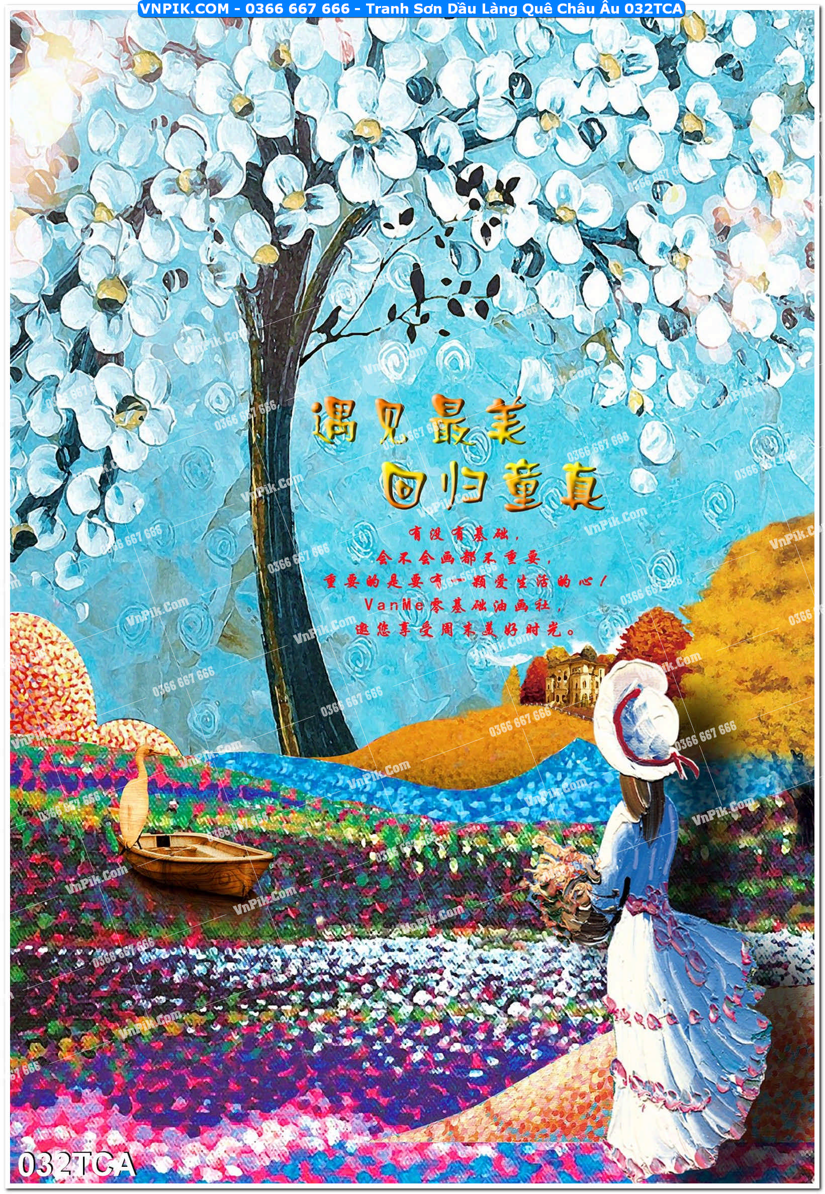 Tranh Sơn Dầu Làng Quê Châu Âu (032TCA)