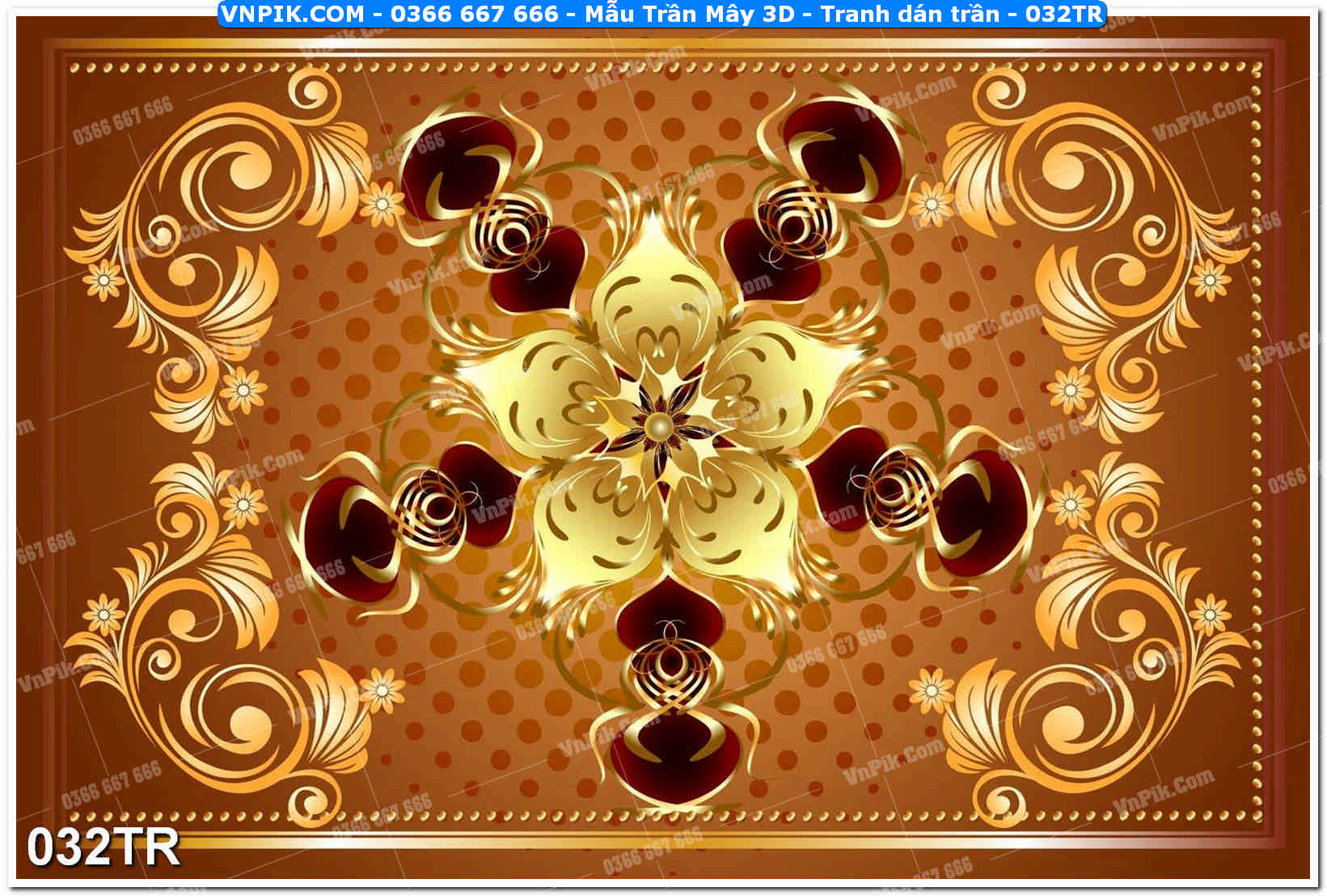 Mẫu Trần Mây 3D – Tranh dán trần 032TR