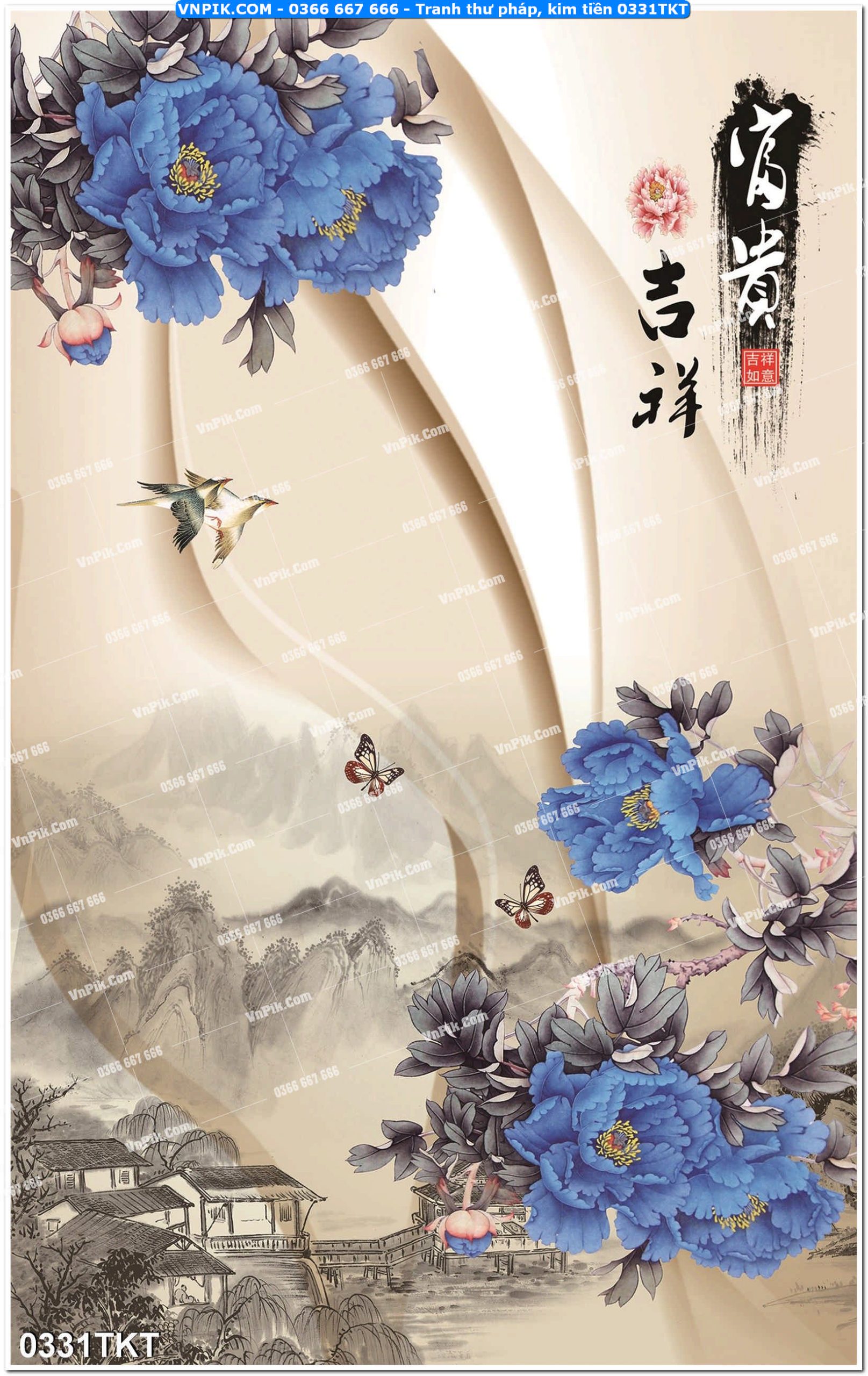 Tranh Thư Pháp – Kim Tiền 0331TKT