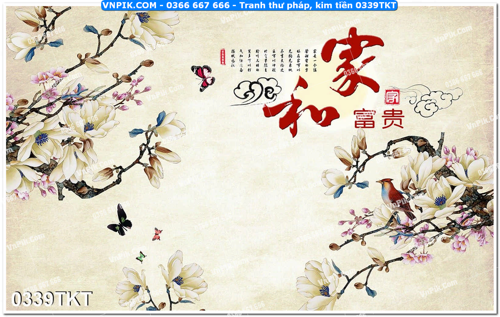 Tranh Thư Pháp – Kim Tiền 0339TKT