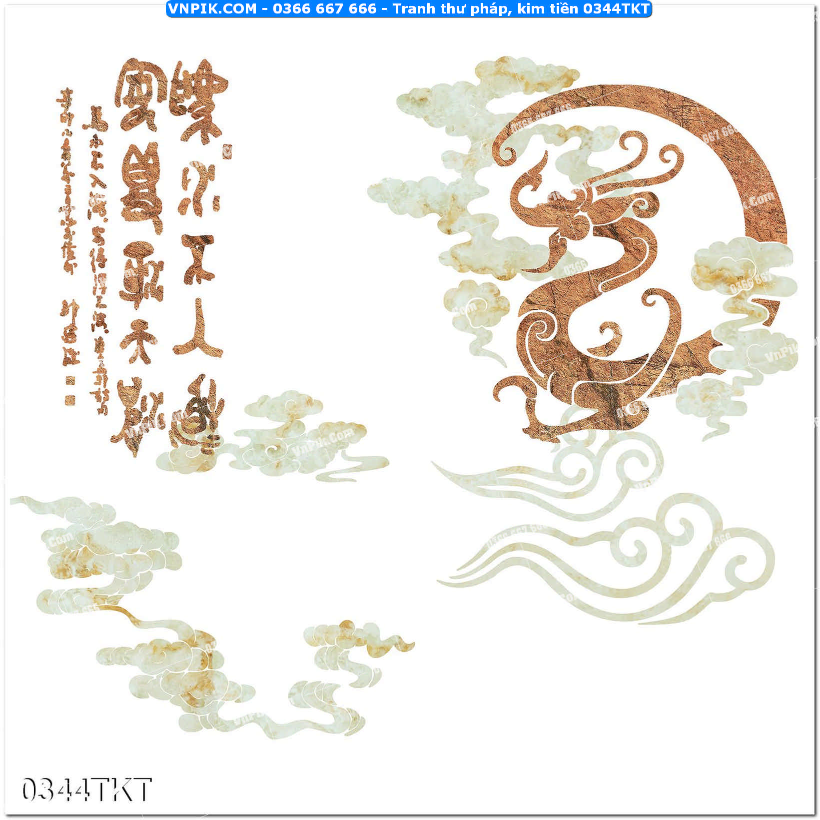 Tranh Thư Pháp – Kim Tiền 0344TKT