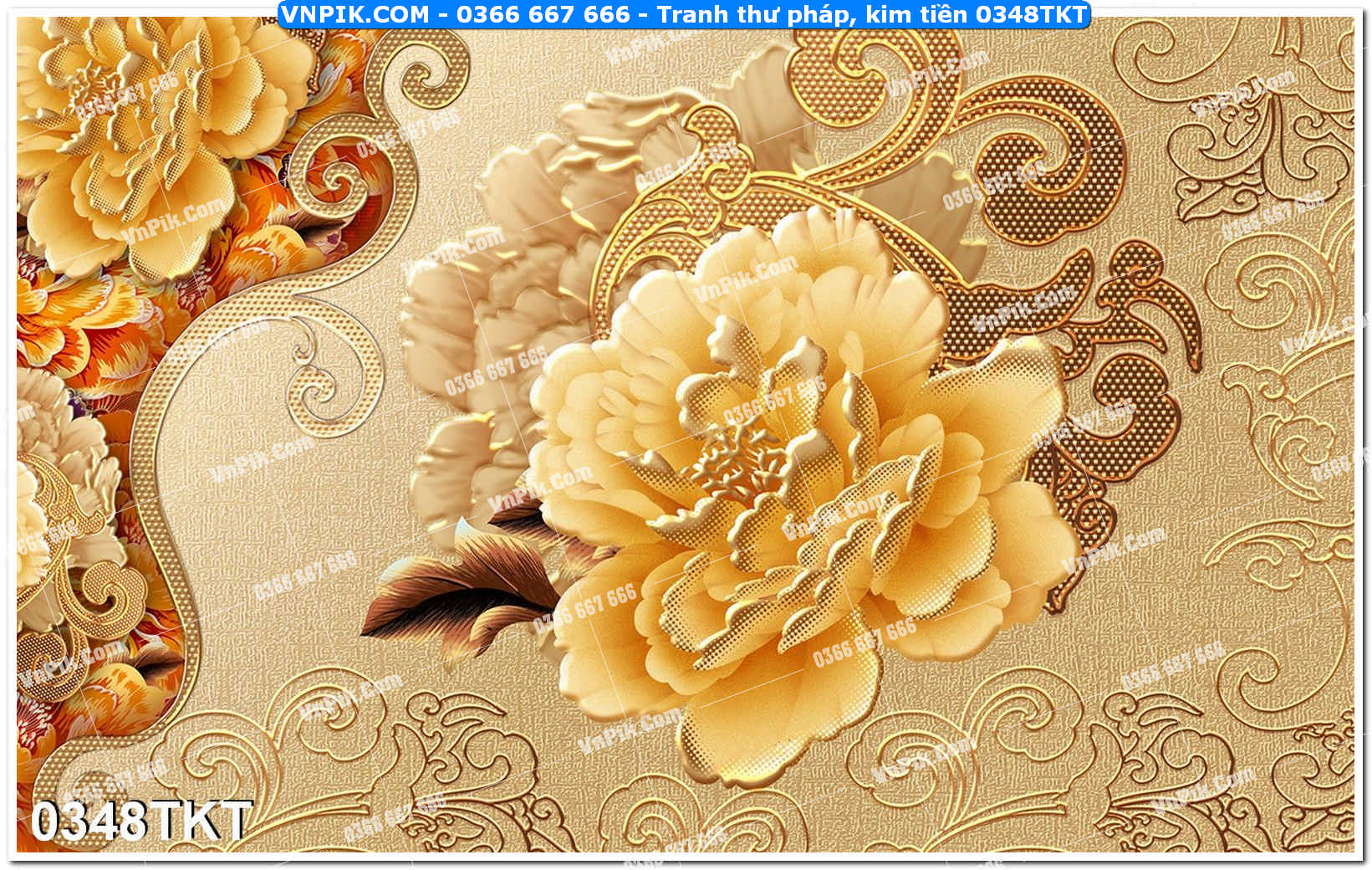 Tranh Thư Pháp – Kim Tiền 0348TKT