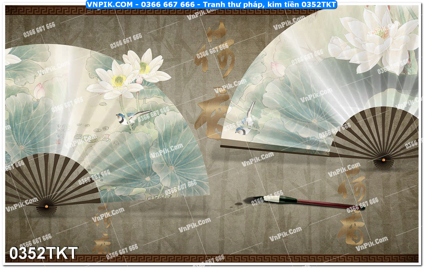 Tranh Thư Pháp – Kim Tiền 0352TKT