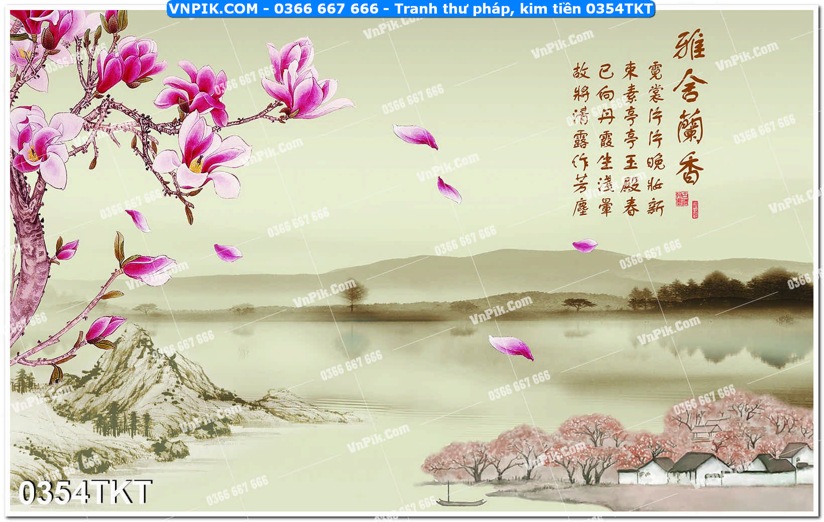 Tranh Thư Pháp – Kim Tiền 0354TKT