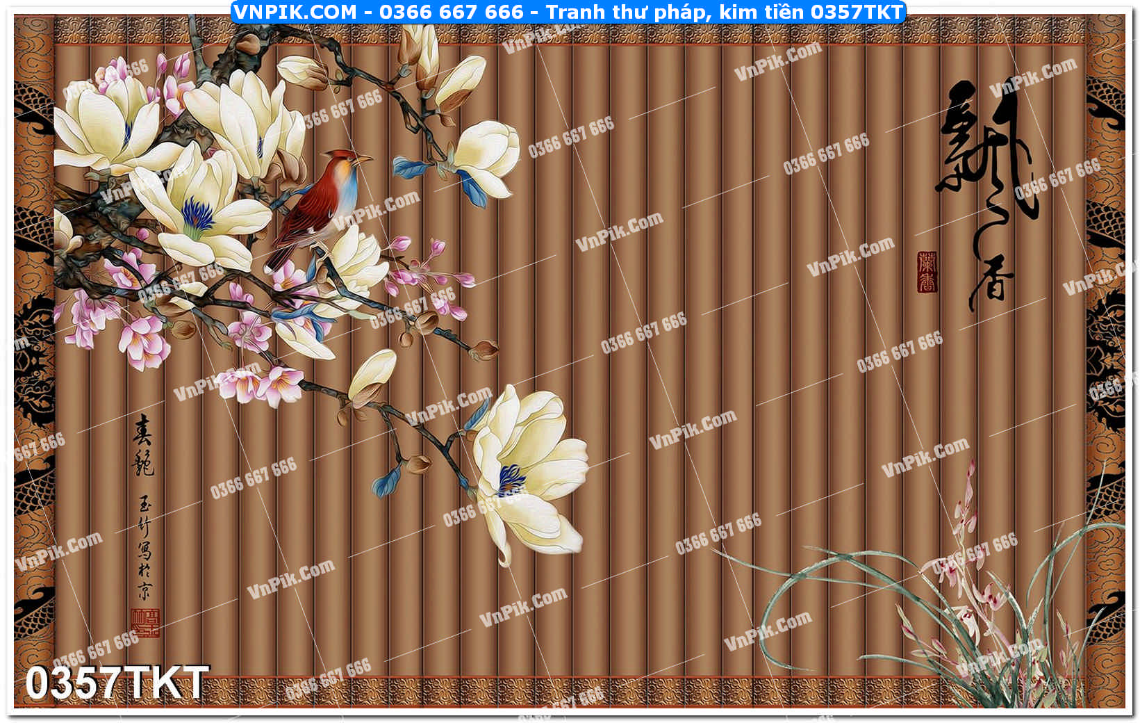 Tranh Thư Pháp – Kim Tiền 0357TKT