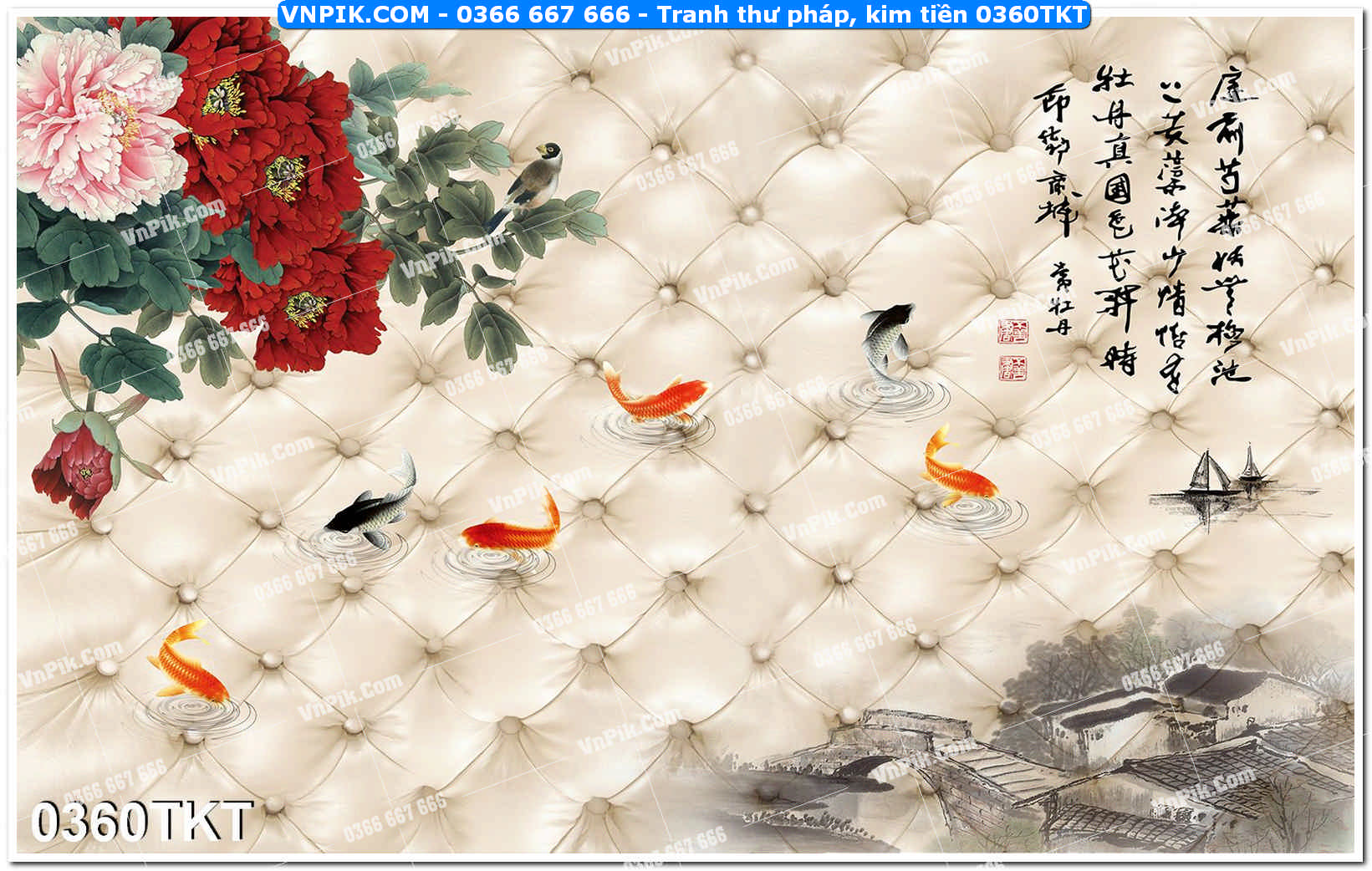 Tranh Thư Pháp – Kim Tiền 0360TKT