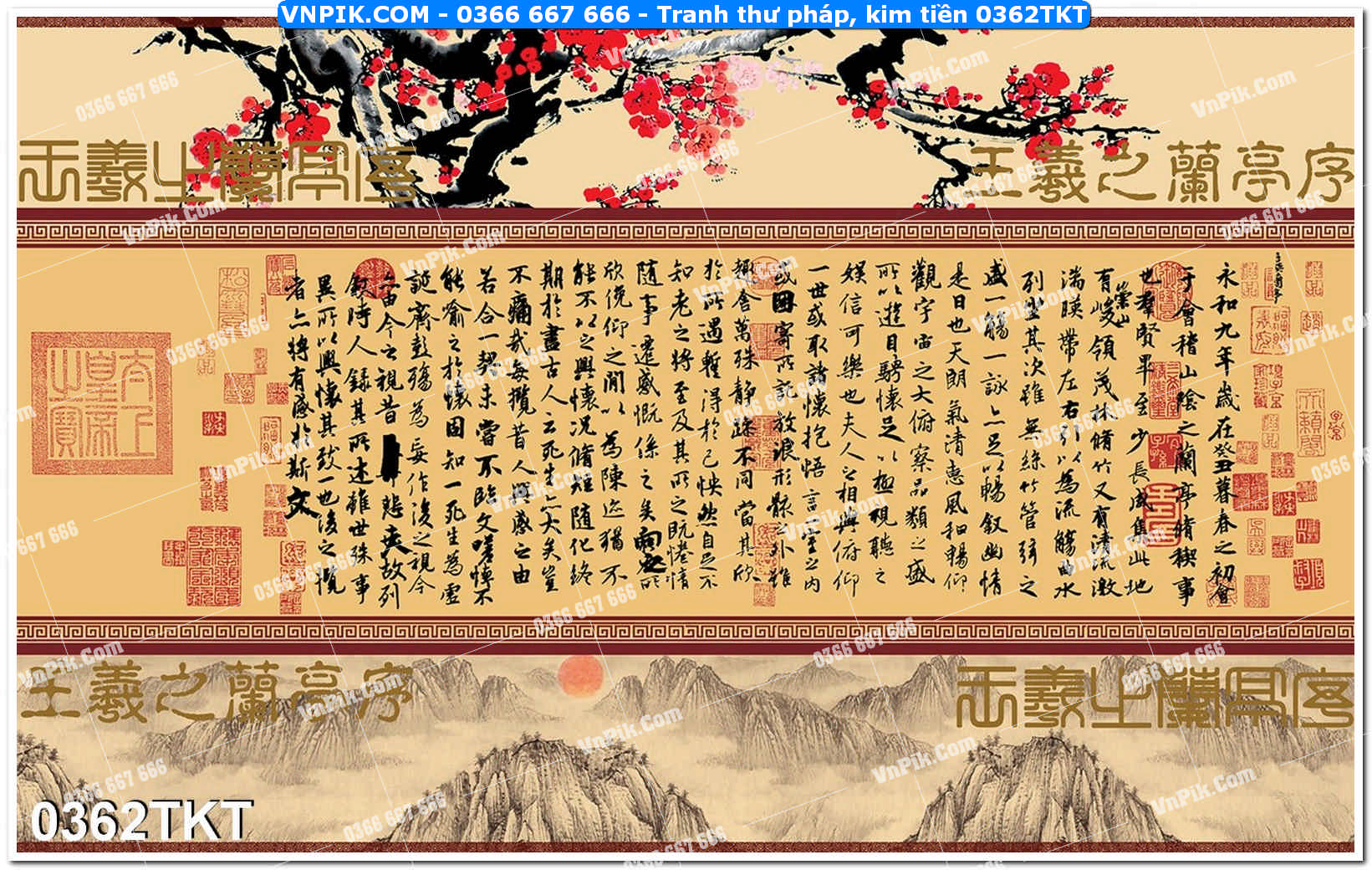 Tranh Thư Pháp – Kim Tiền 0362TKT
