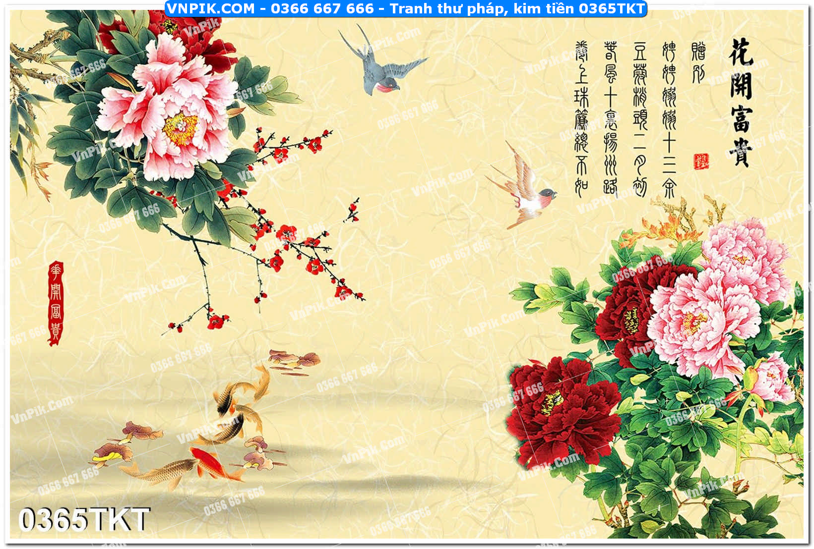 Tranh Thư Pháp – Kim Tiền 0365TKT