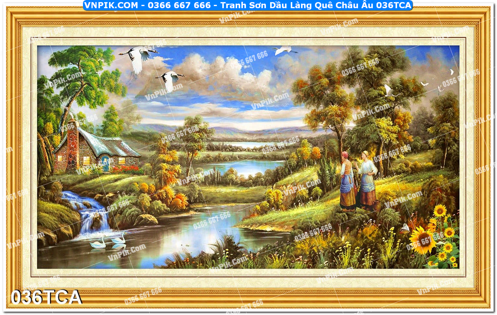 Tranh Sơn Dầu Làng Quê Châu Âu (036TCA)