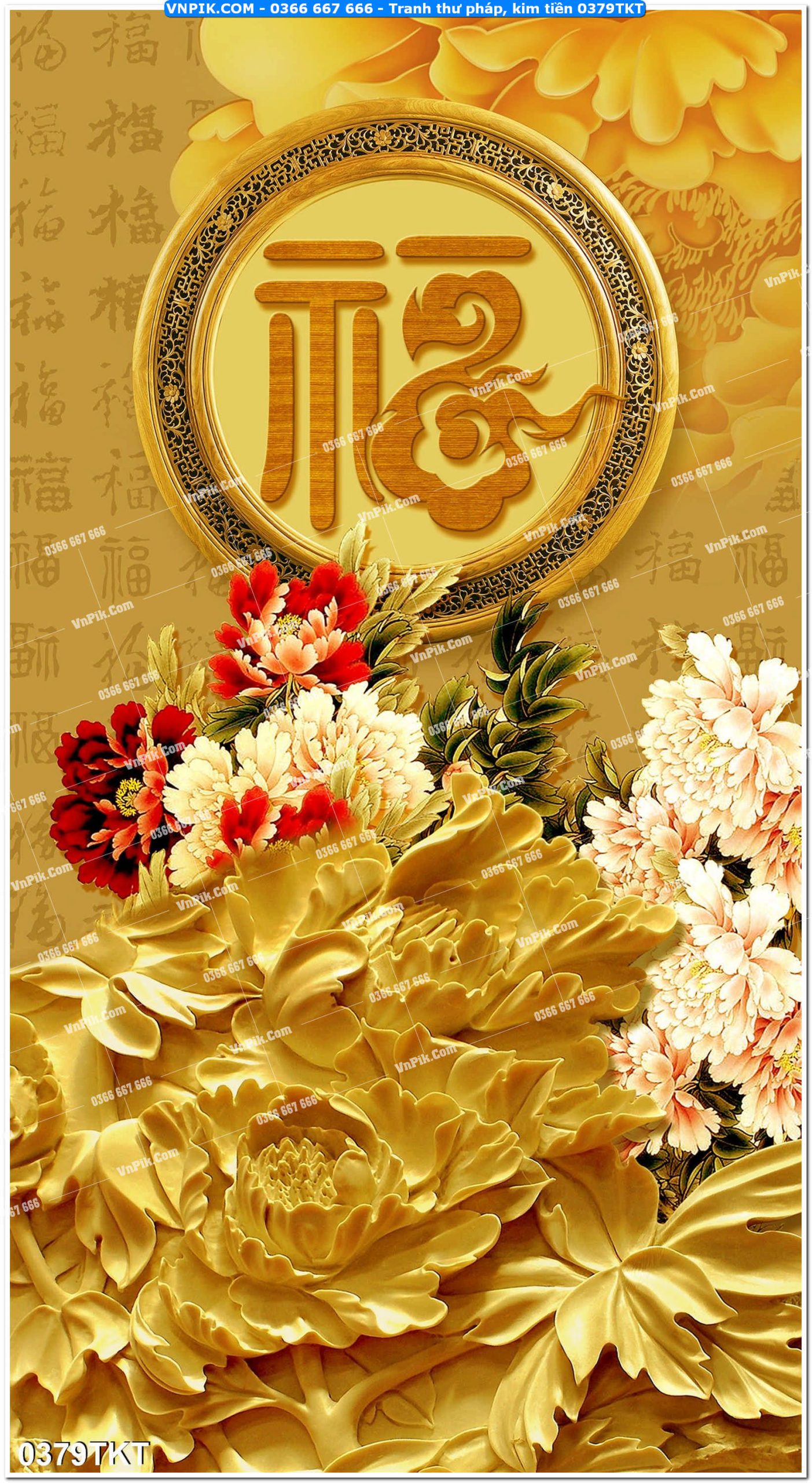 Tranh Thư Pháp – Kim Tiền 0379TKT