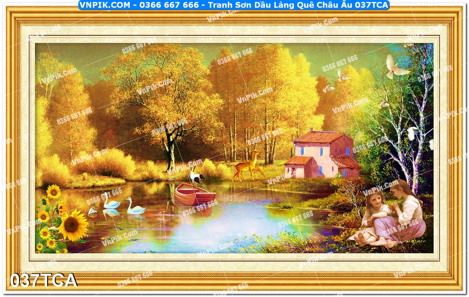 Tranh Sơn Dầu Làng Quê Châu Âu (037TCA)