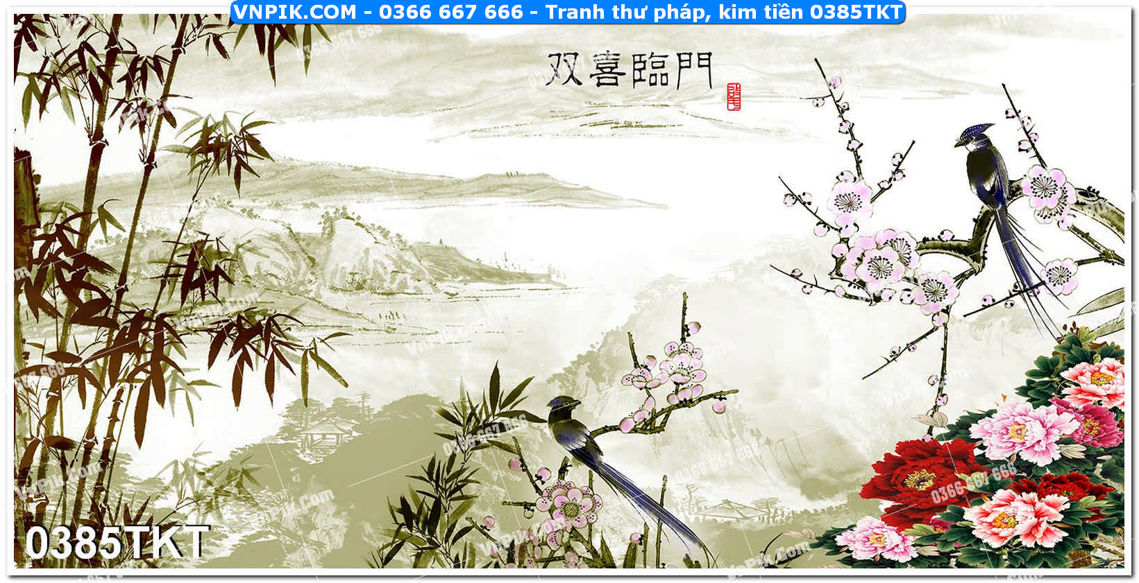 Tranh Thư Pháp – Kim Tiền 0385TKT