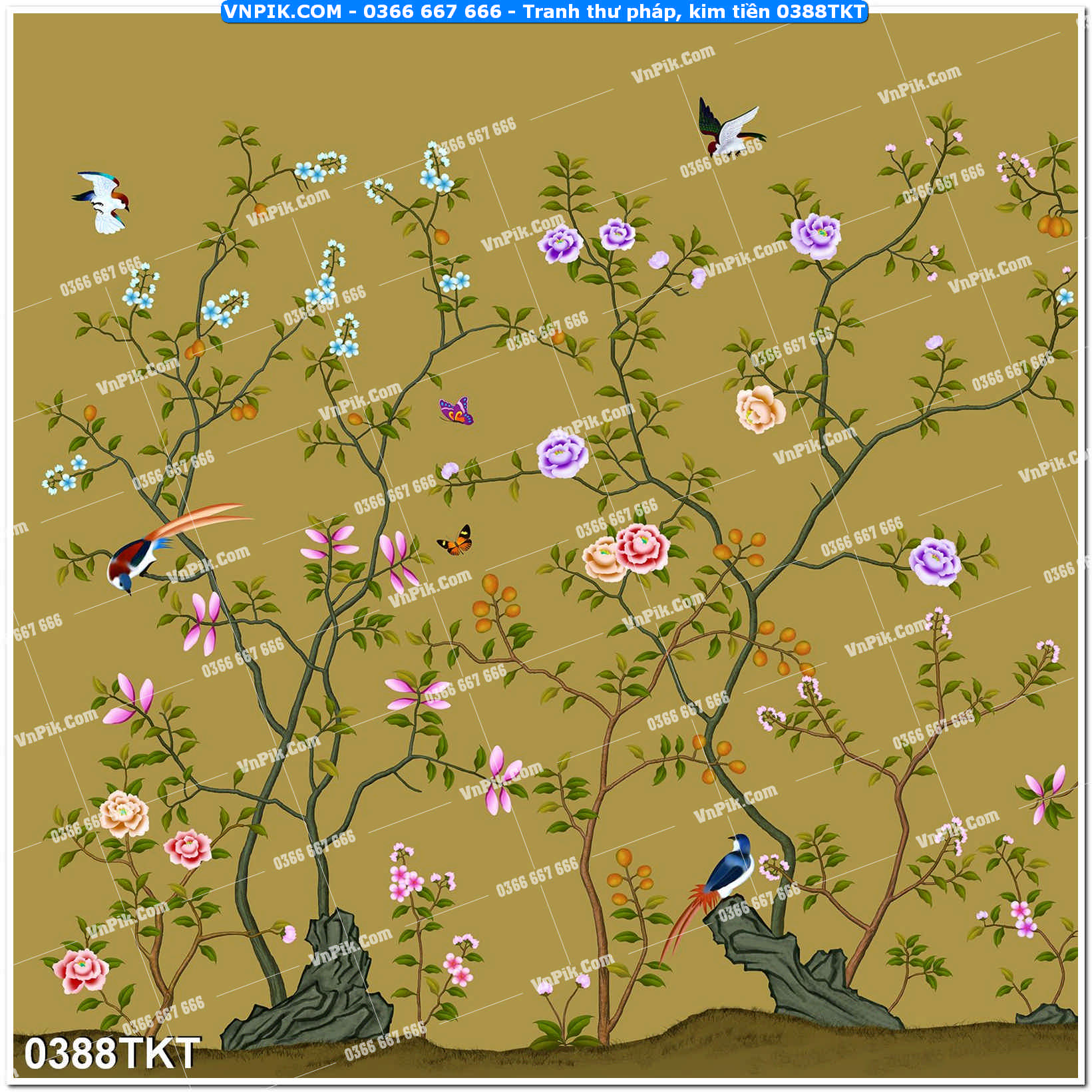 Tranh Thư Pháp – Kim Tiền 0388TKT