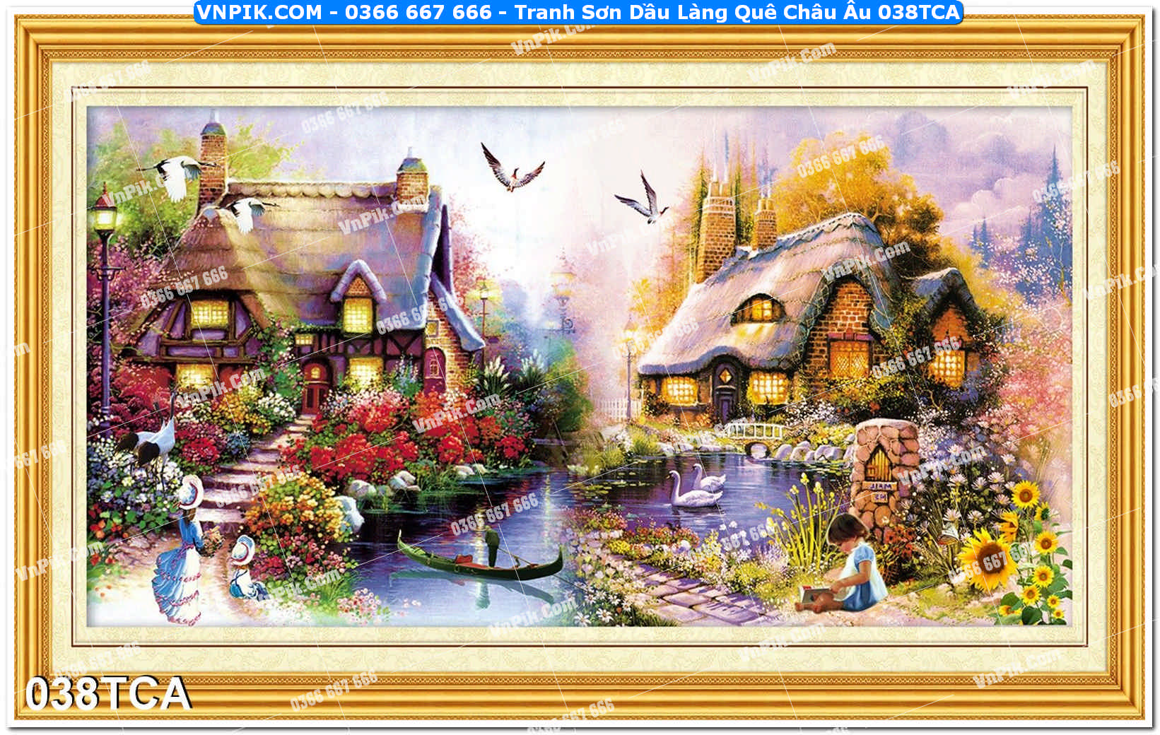 Tranh Sơn Dầu Làng Quê Châu Âu (038TCA)