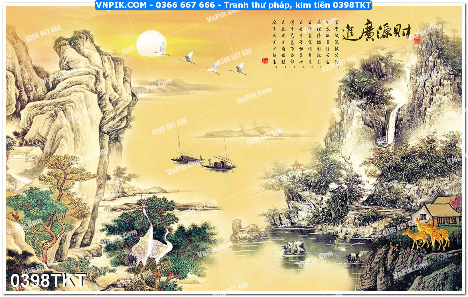 Tranh Thư Pháp – Kim Tiền 0398TKT