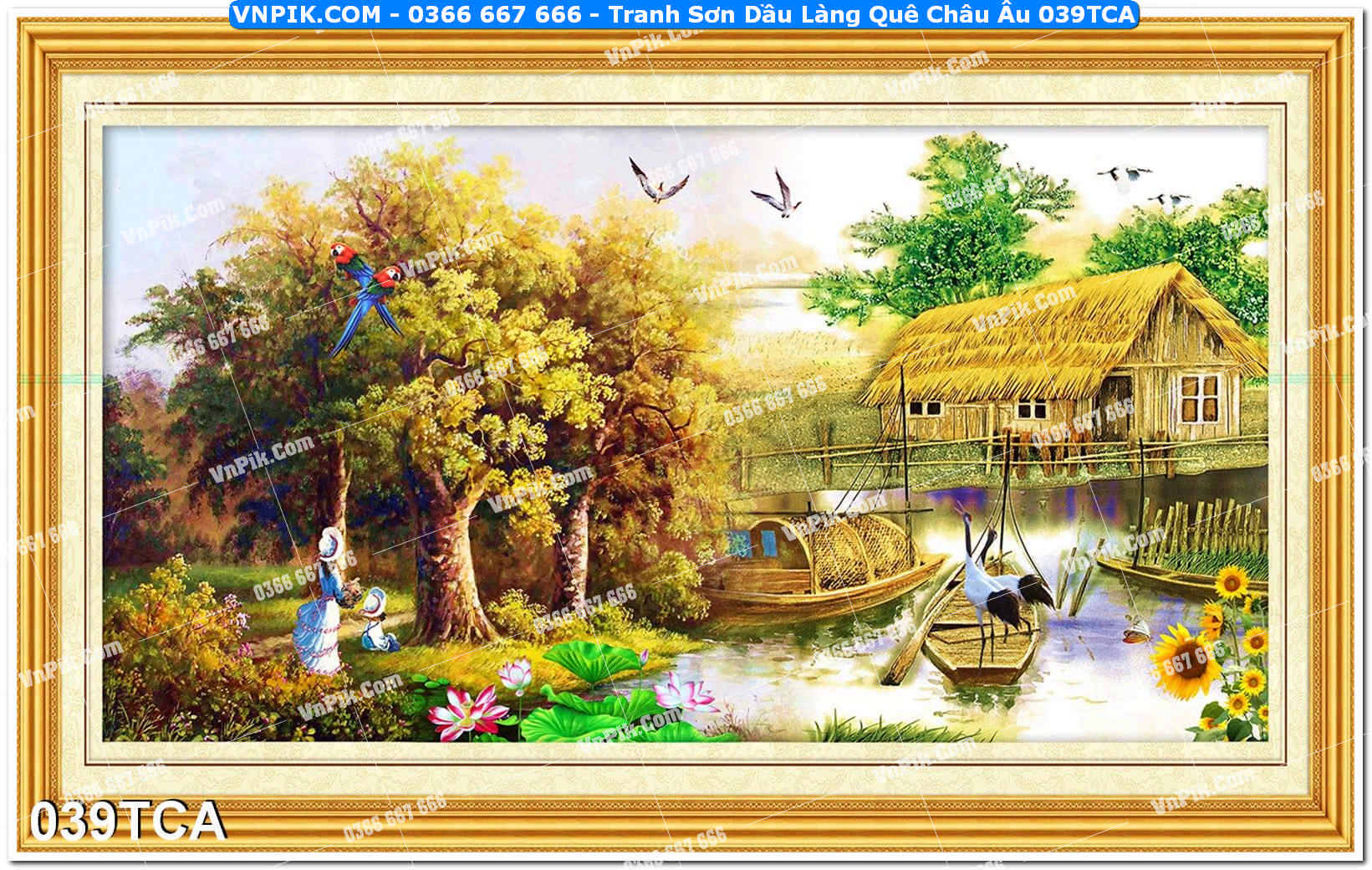 Tranh Sơn Dầu Làng Quê Châu Âu (039TCA)