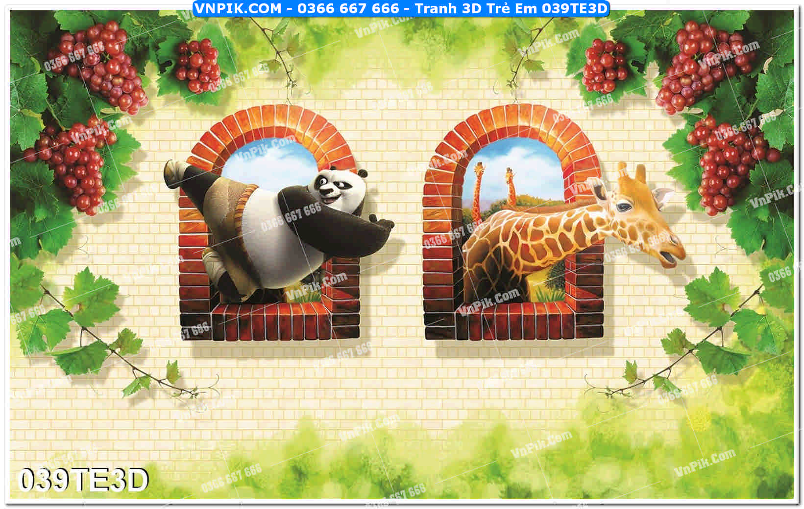 Tranh 3D Trẻ Em 039TE3D