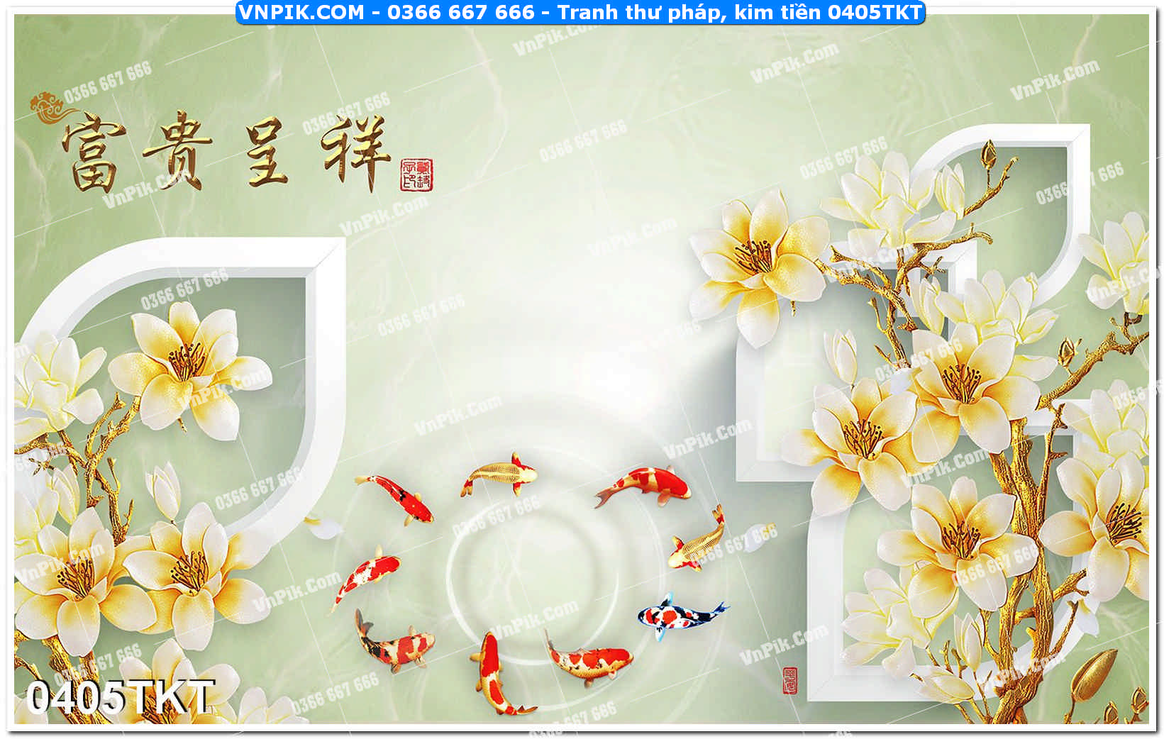 Tranh Thư Pháp – Kim Tiền 0405TKT