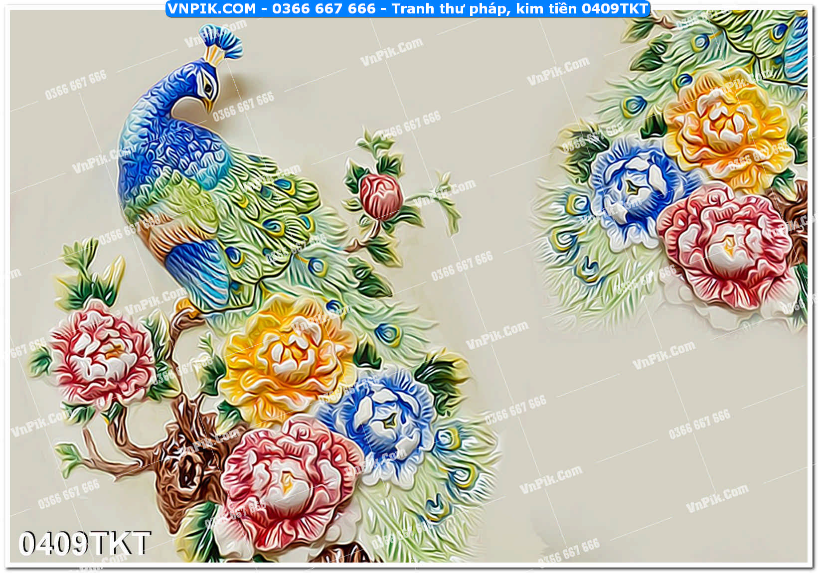 Tranh Thư Pháp – Kim Tiền 0409TKT