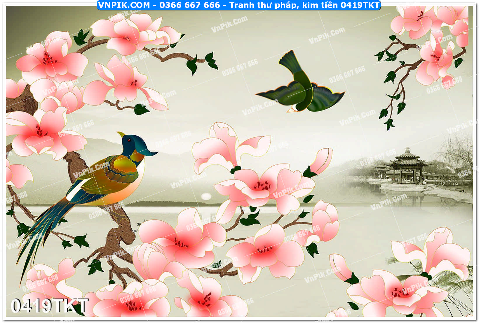 Tranh Thư Pháp – Kim Tiền 0419TKT