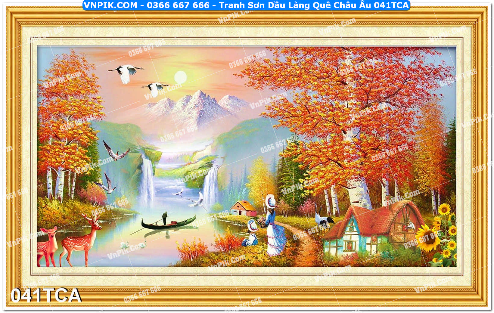 Tranh Sơn Dầu Làng Quê Châu Âu (041TCA)