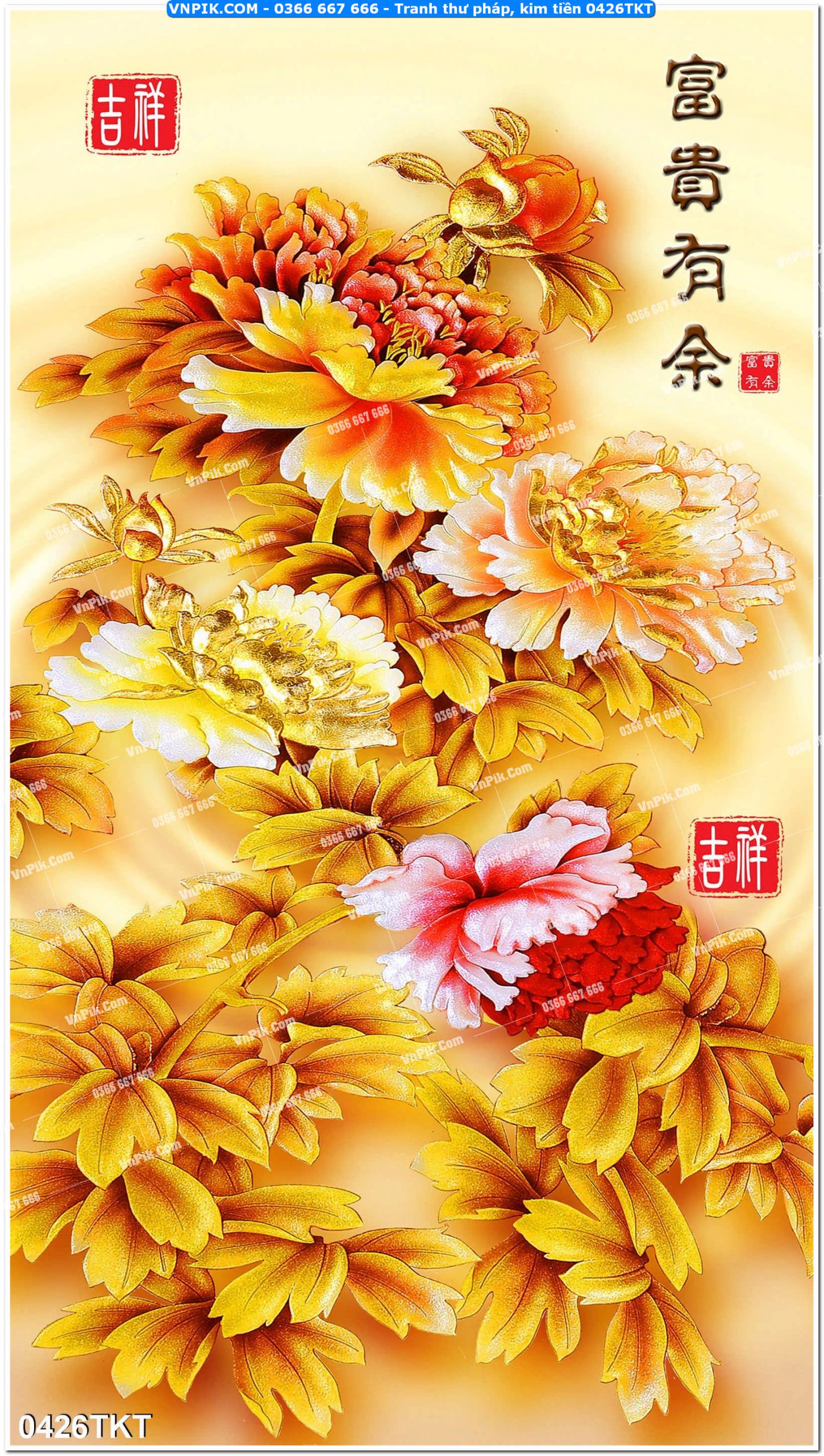 Tranh Thư Pháp – Kim Tiền 0426TKT