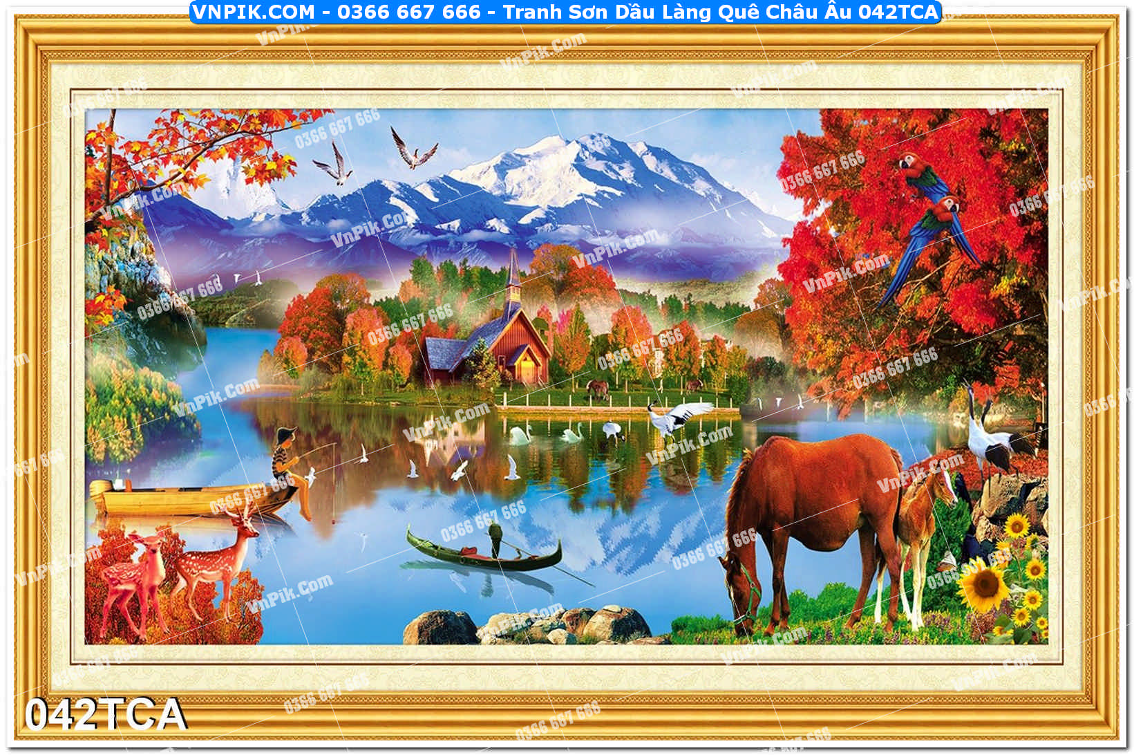 Tranh Sơn Dầu Làng Quê Châu Âu (042TCA)