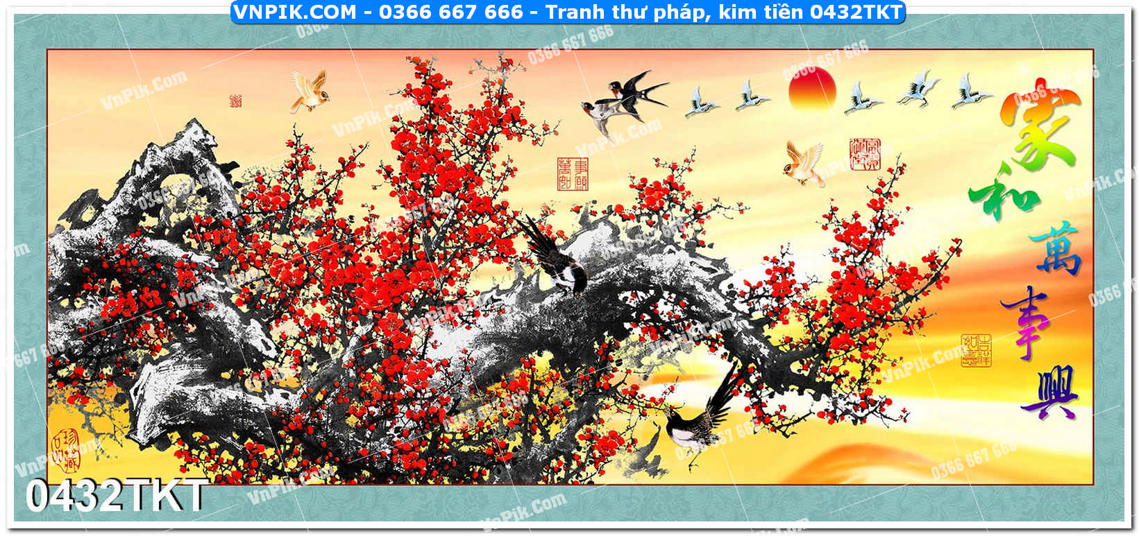 Tranh Thư Pháp – Kim Tiền 0432TKT