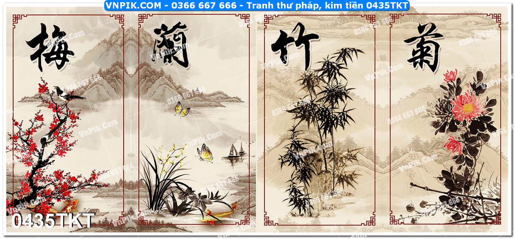 Tranh Thư Pháp – Kim Tiền 0435TKT