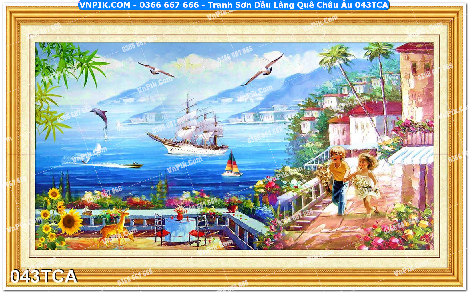 Tranh Sơn Dầu Làng Quê Châu Âu (043TCA)