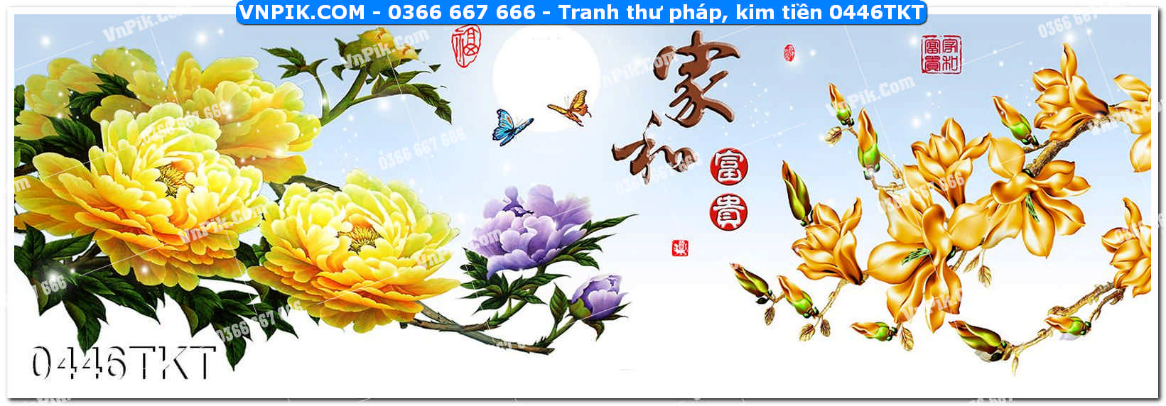 Tranh Thư Pháp – Kim Tiền 0446TKT