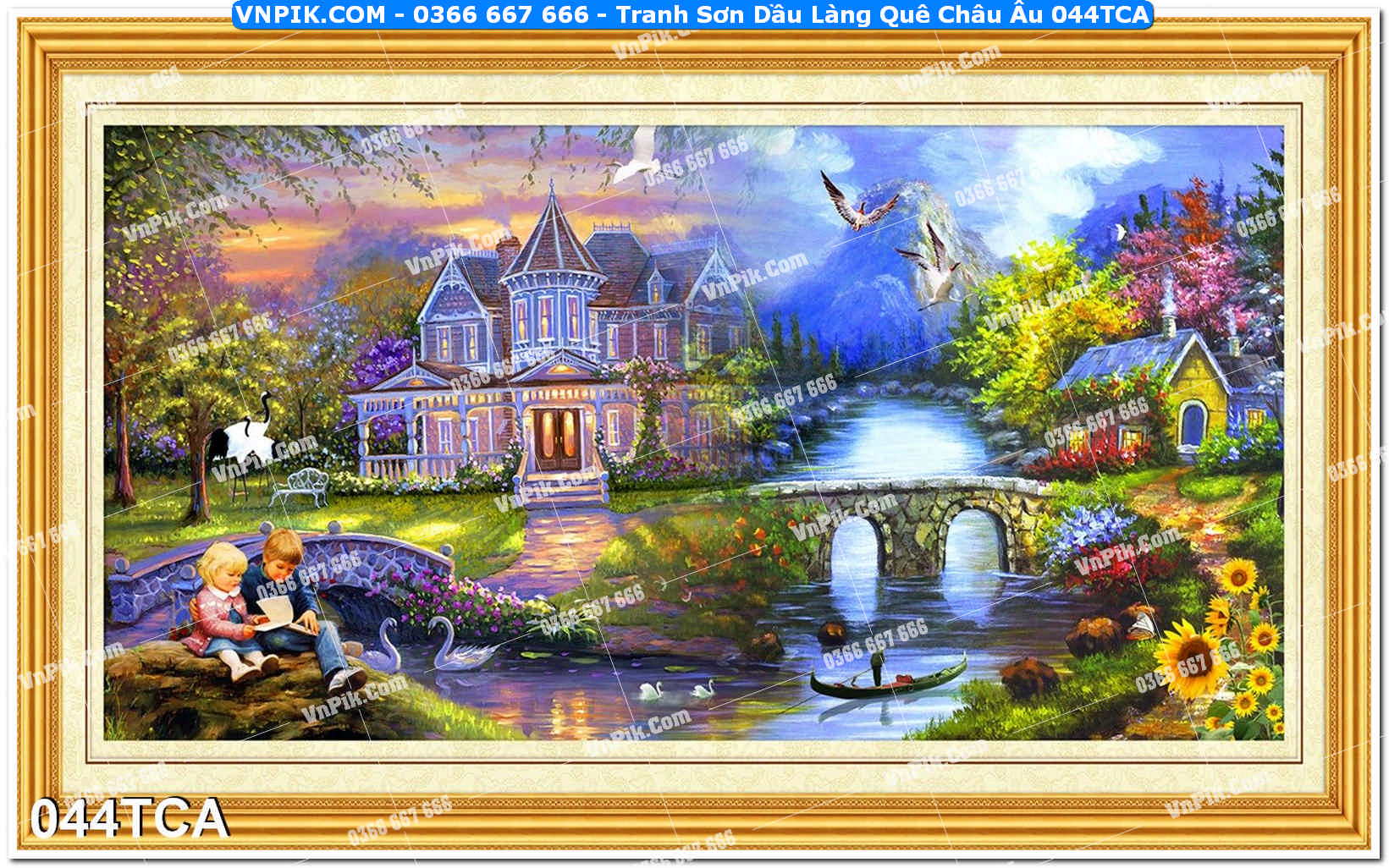 Tranh Sơn Dầu Làng Quê Châu Âu (044TCA)