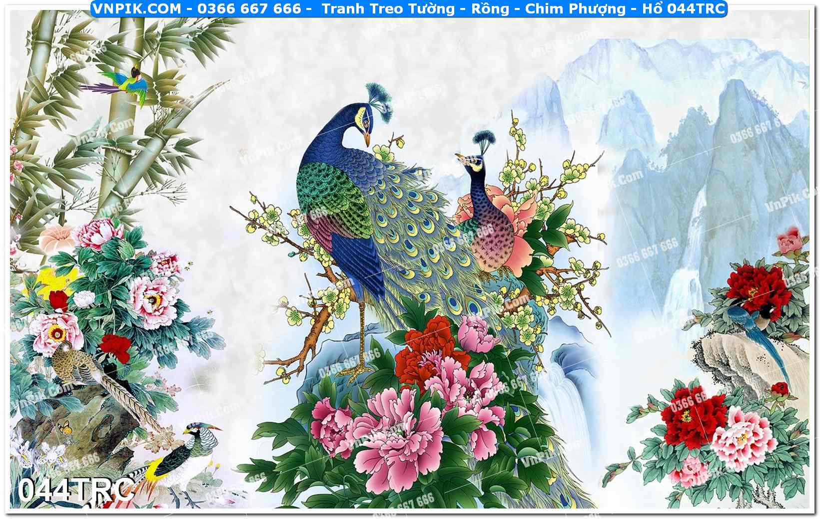 Tranh Treo Tường – Rồng – Chim Phượng – Hổ 044TRC