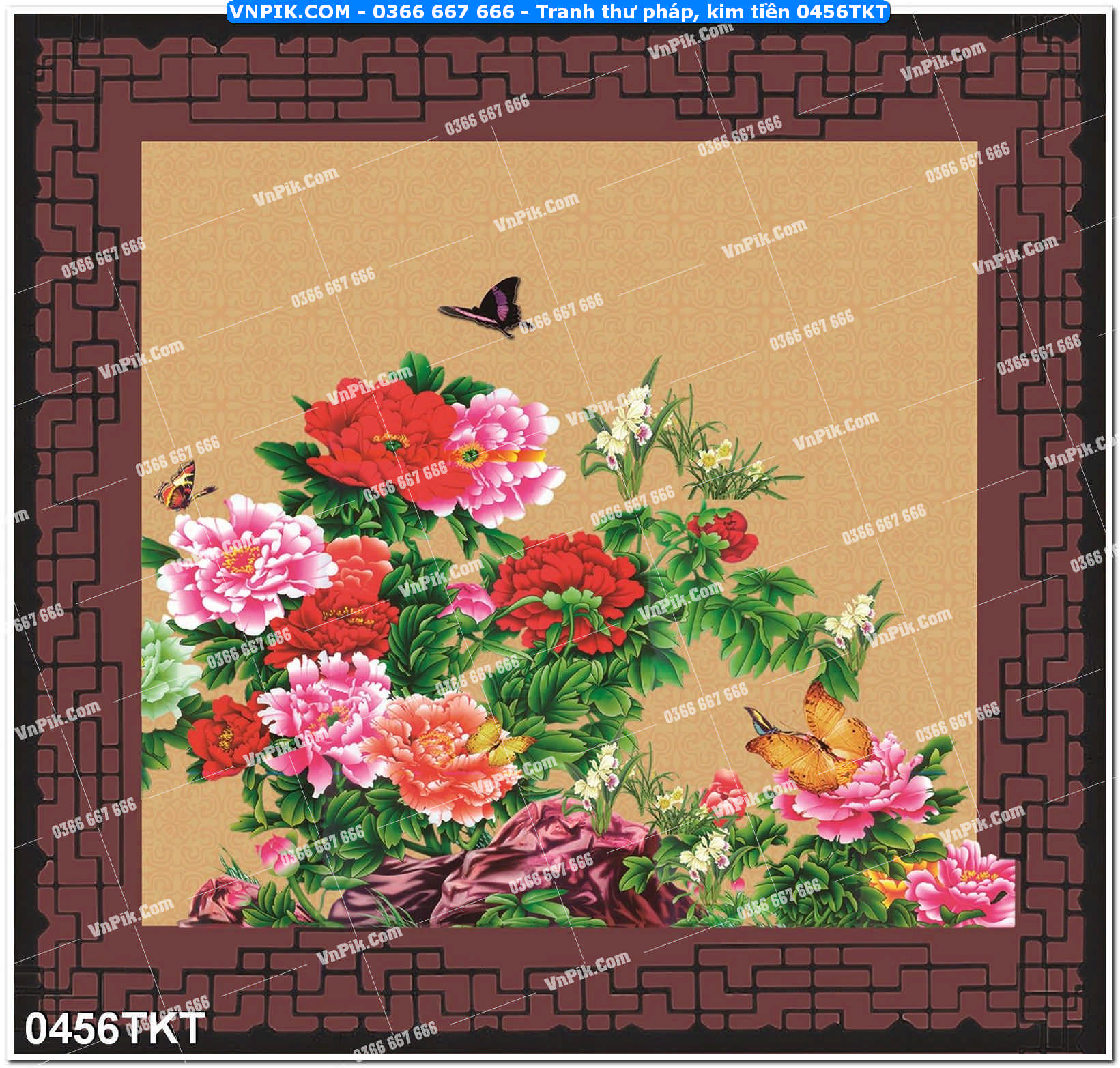 Tranh Thư Pháp – Kim Tiền 0456TKT