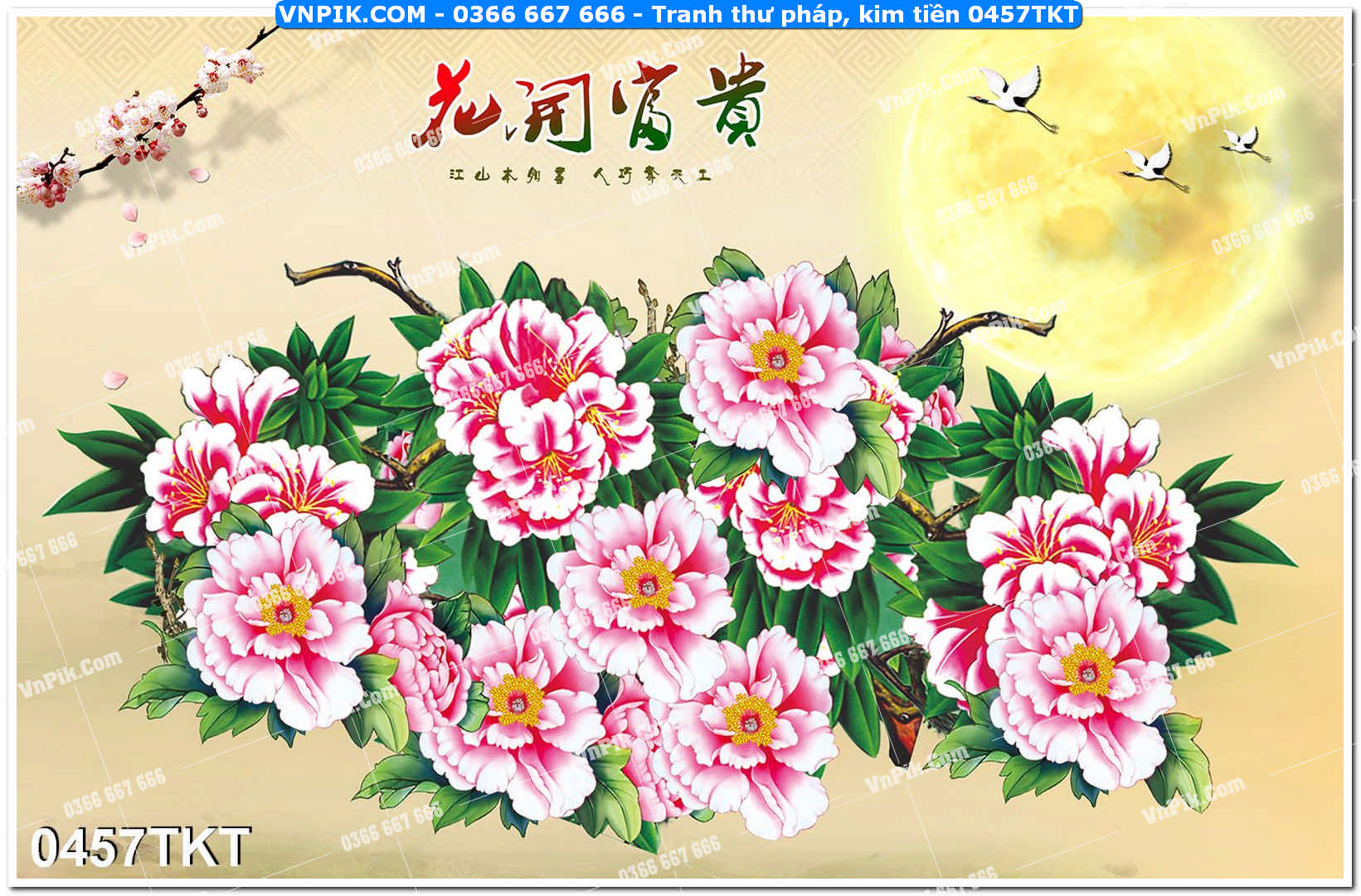 Tranh Thư Pháp – Kim Tiền 0457TKT