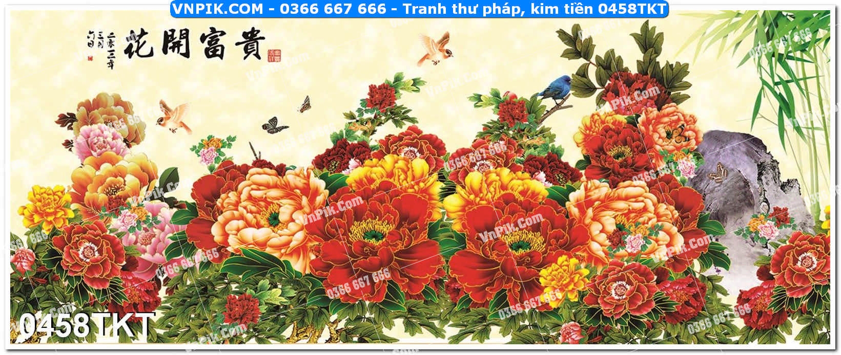 Tranh Thư Pháp – Kim Tiền 0458TKT