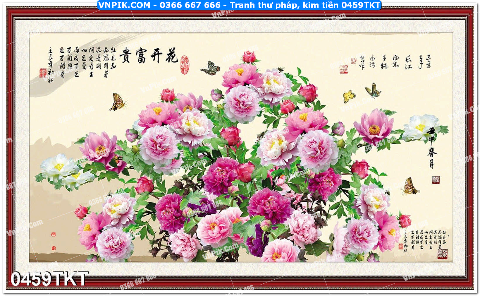 Tranh Thư Pháp – Kim Tiền 0459TKT