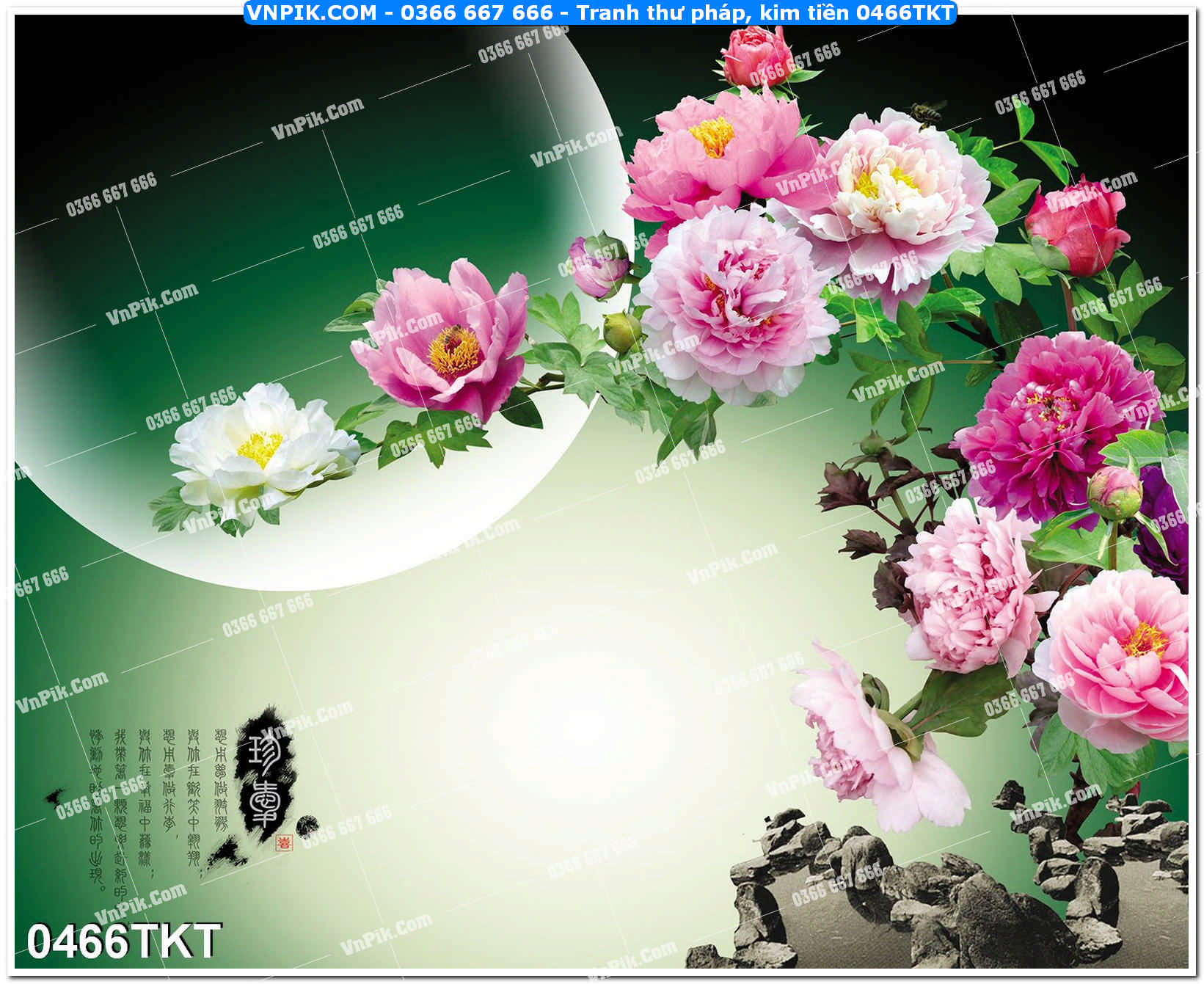 Tranh Thư Pháp – Kim Tiền 0466TKT