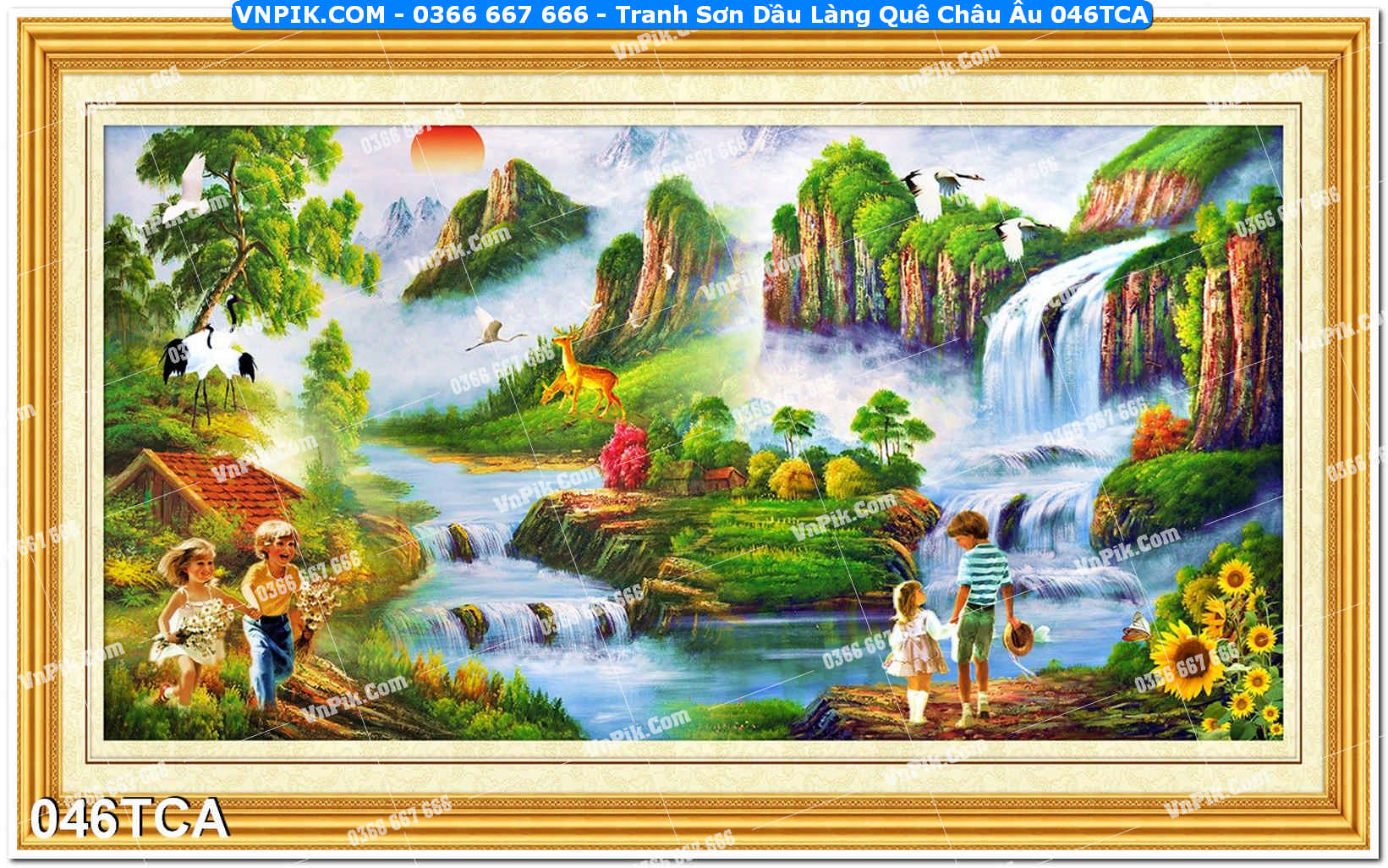 Tranh Sơn Dầu Làng Quê Châu Âu (046TCA)