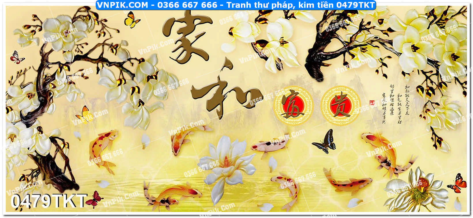 Tranh Thư Pháp – Kim Tiền 0479TKT