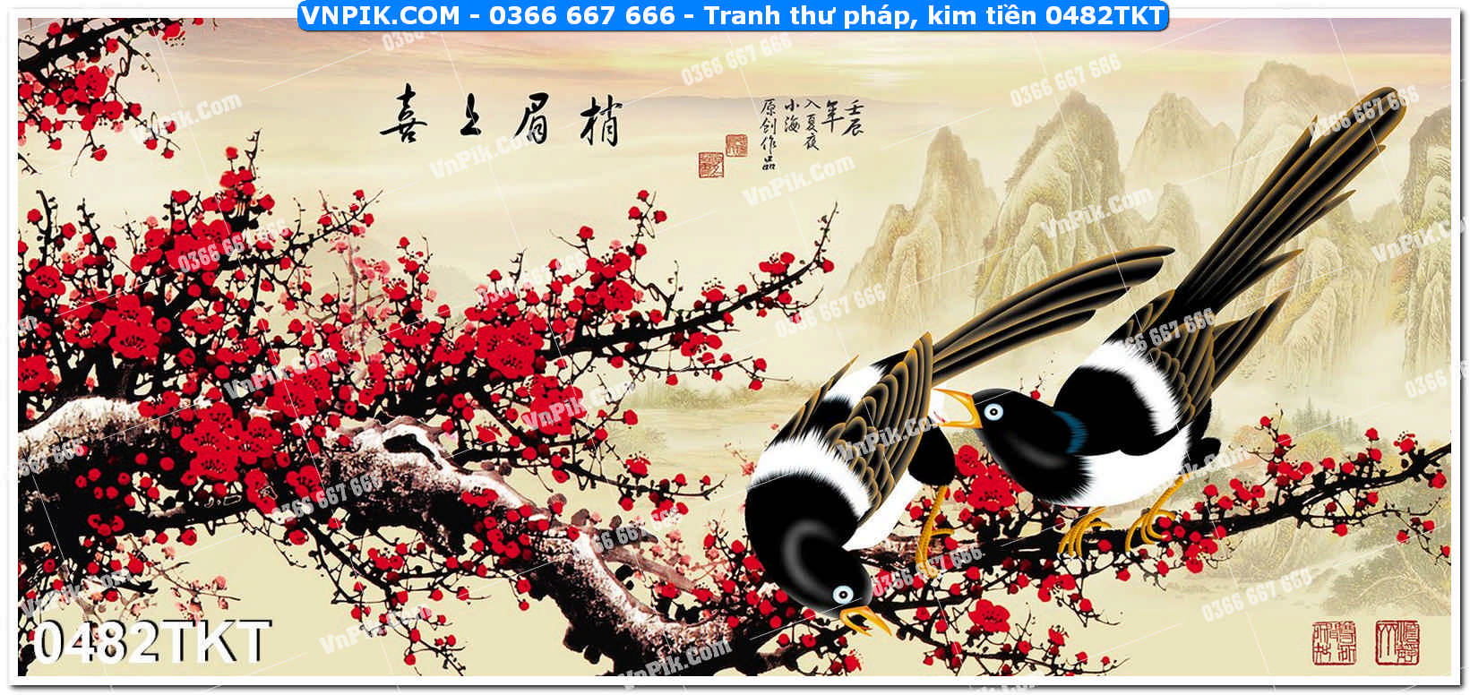 Tranh Thư Pháp – Kim Tiền 0482TKT