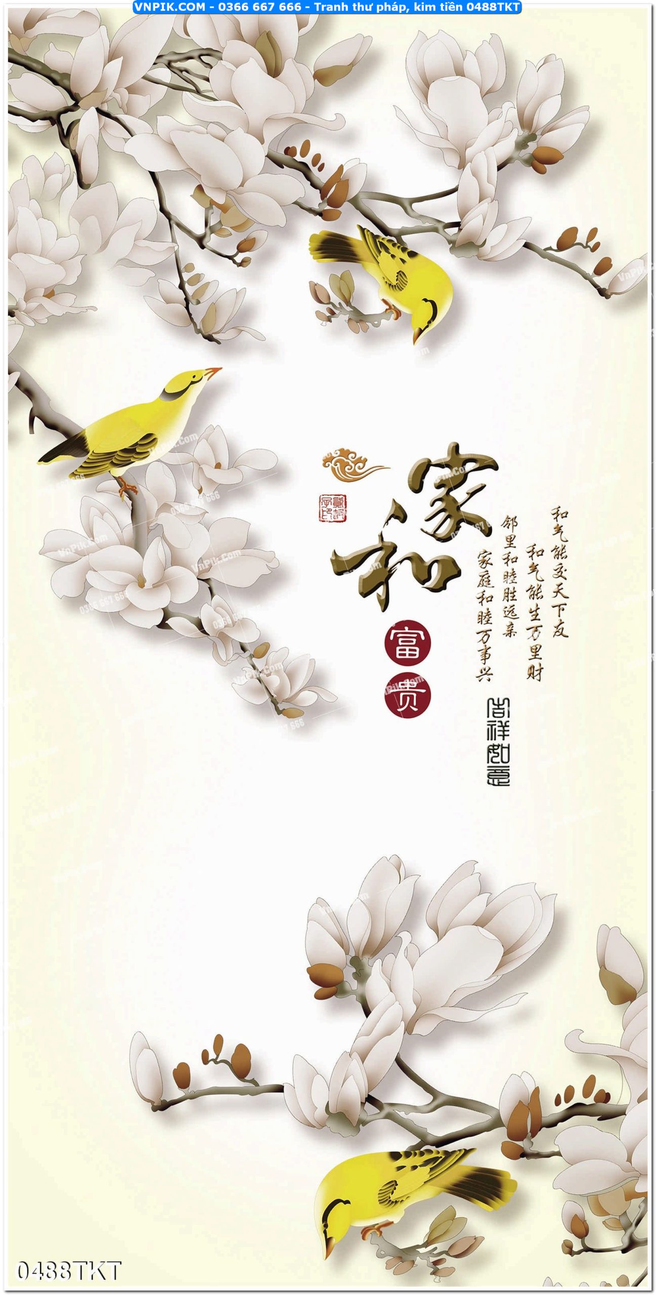 Tranh Thư Pháp – Kim Tiền 0488TKT