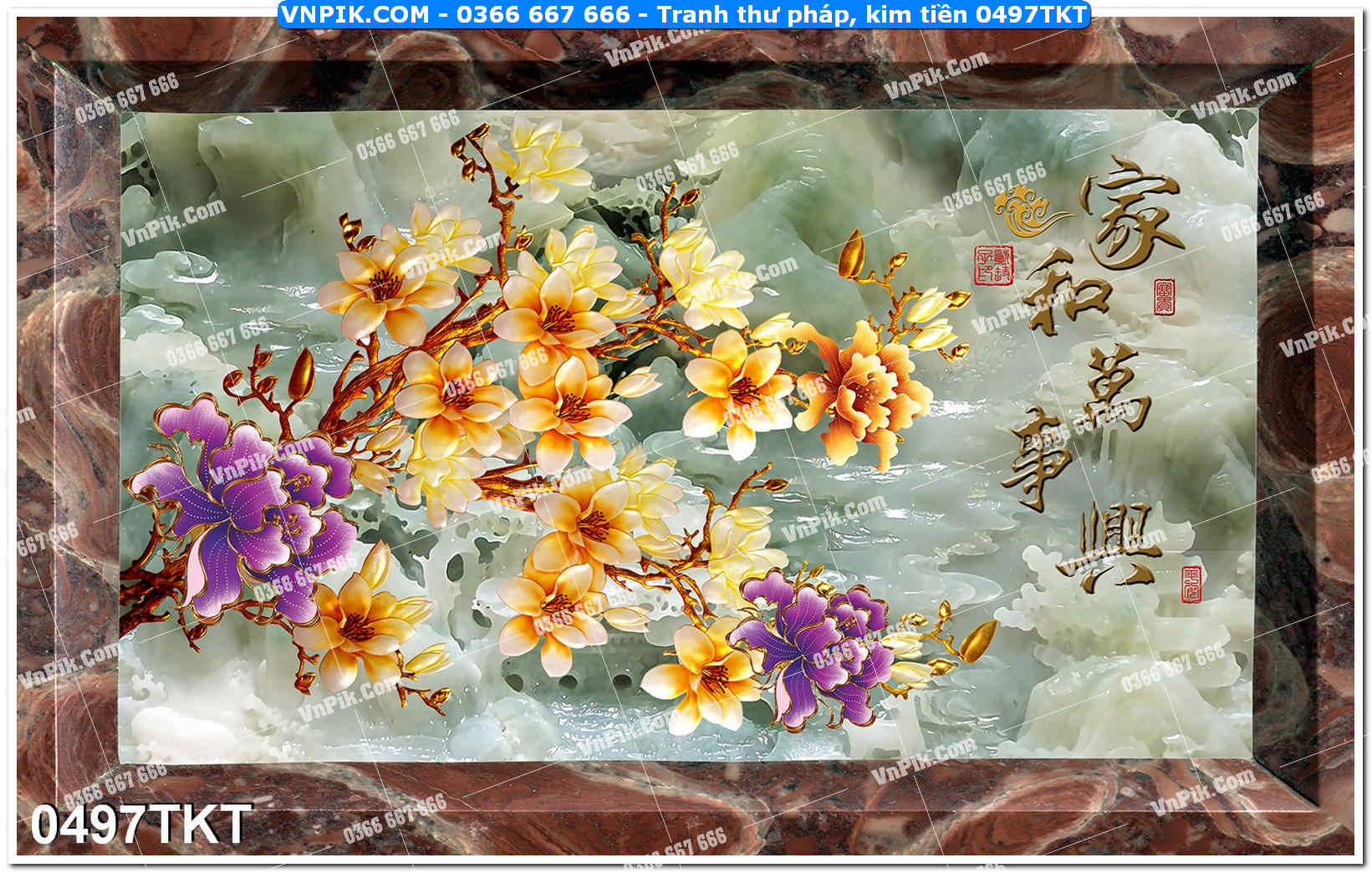 Tranh Thư Pháp – Kim Tiền 0497TKT