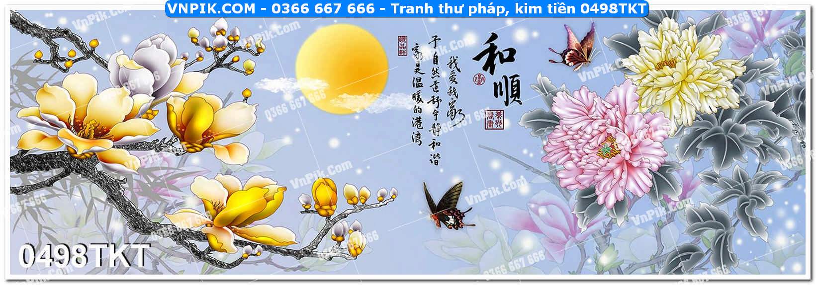 Tranh Thư Pháp – Kim Tiền 0498TKT